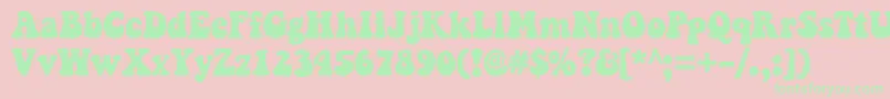 Keepontruckin Font – Green Fonts on Pink Background