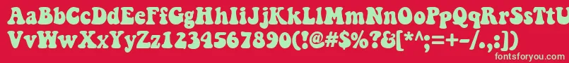 Keepontruckin Font – Green Fonts on Red Background