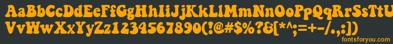 Keepontruckin Font – Orange Fonts on Black Background