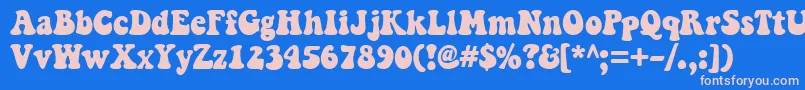 Keepontruckin Font – Pink Fonts on Blue Background