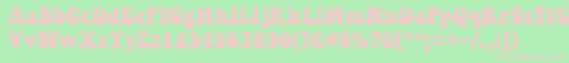 Czcionka Keepontruckin – różowe czcionki na zielonym tle