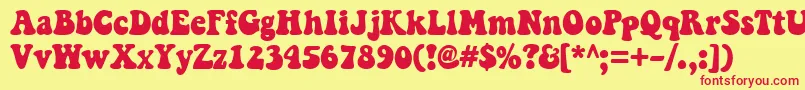 Keepontruckin Font – Red Fonts on Yellow Background