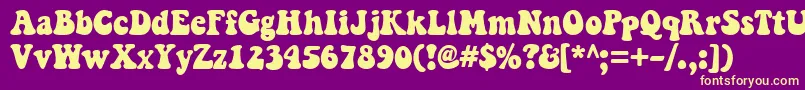 Keepontruckin Font – Yellow Fonts on Purple Background