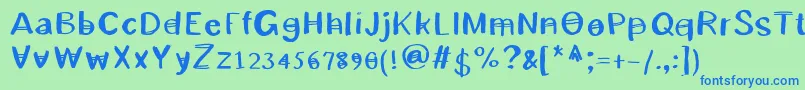 Patrick-fontti – siniset fontit vihreällä taustalla