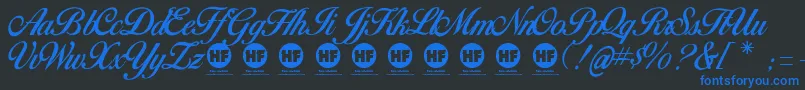 BirdsOfParadisePersonalUseOnly Font – Blue Fonts on Black Background