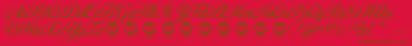 BirdsOfParadisePersonalUseOnly Font – Brown Fonts on Red Background