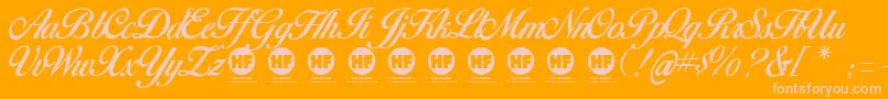 BirdsOfParadisePersonalUseOnly Font – Pink Fonts on Orange Background