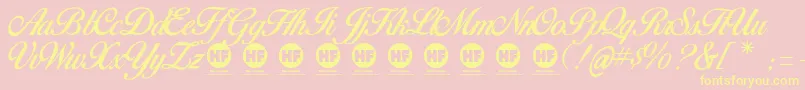 BirdsOfParadisePersonalUseOnly Font – Yellow Fonts on Pink Background