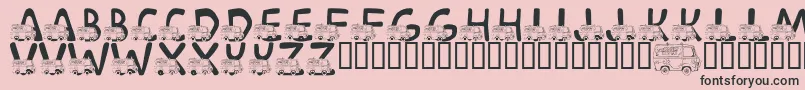 LmsMysteryMachine Font – Black Fonts on Pink Background