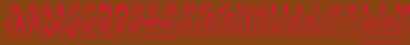 LmsMysteryMachine Font – Red Fonts on Brown Background