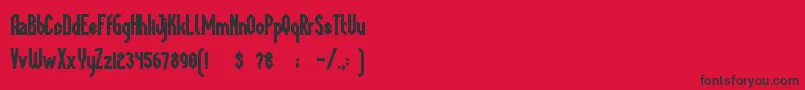 Police MegapolisBlack – polices noires sur fond rouge