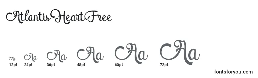 AtlantisHeartFree (103755) Font Sizes