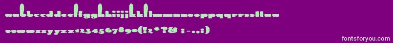 Шрифт RabbitWdBold – зелёные шрифты на фиолетовом фоне