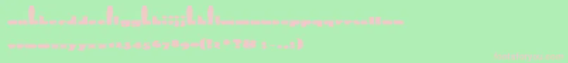 RabbitWdBold Font – Pink Fonts on Green Background