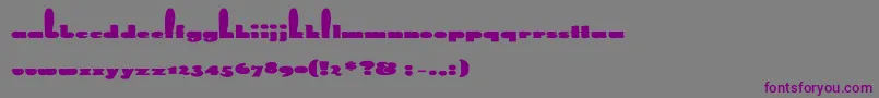 Шрифт RabbitWdBold – фиолетовые шрифты на сером фоне