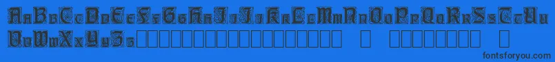 CarrickCapitals-fontti – mustat fontit sinisellä taustalla