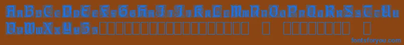 Шрифт CarrickCapitals – синие шрифты на коричневом фоне