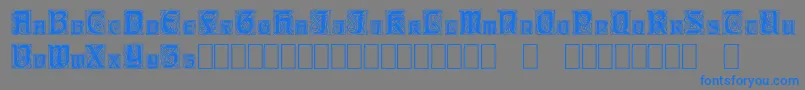 CarrickCapitals-fontti – siniset fontit harmaalla taustalla