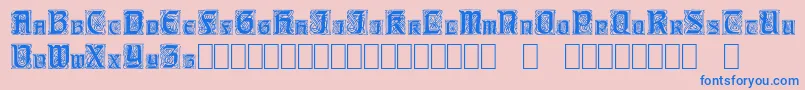 Шрифт CarrickCapitals – синие шрифты на розовом фоне