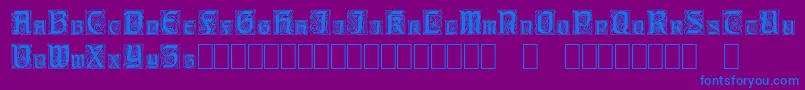 Fonte CarrickCapitals – fontes azuis em um fundo violeta