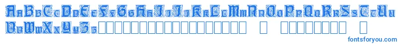Шрифт CarrickCapitals – синие шрифты