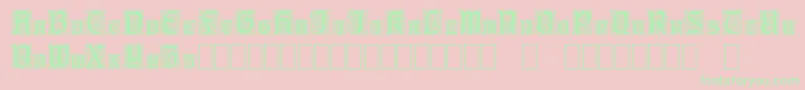 Шрифт CarrickCapitals – зелёные шрифты на розовом фоне