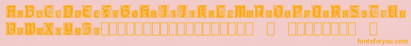 CarrickCapitals Font – Orange Fonts on Pink Background