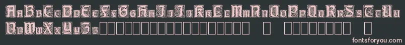 フォントCarrickCapitals – 黒い背景にピンクのフォント