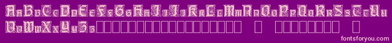 CarrickCapitals Font – Pink Fonts on Purple Background