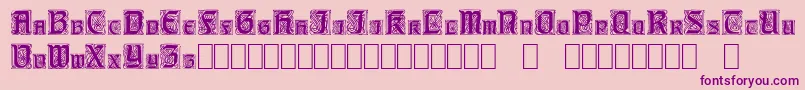 Шрифт CarrickCapitals – фиолетовые шрифты на розовом фоне