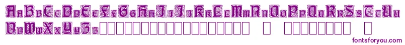 フォントCarrickCapitals – 白い背景に紫のフォント