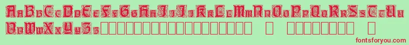 Шрифт CarrickCapitals – красные шрифты на зелёном фоне