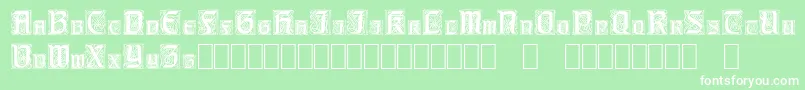 CarrickCapitals-fontti – valkoiset fontit vihreällä taustalla