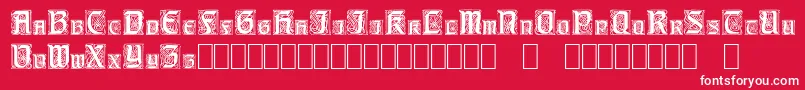 CarrickCapitals Font – White Fonts on Red Background