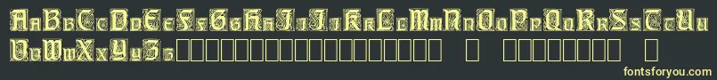 Шрифт CarrickCapitals – жёлтые шрифты на чёрном фоне