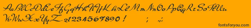 Carpete Font – Black Fonts on Orange Background