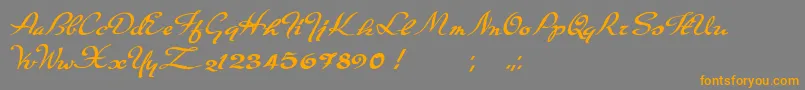 Carpete Font – Orange Fonts on Gray Background