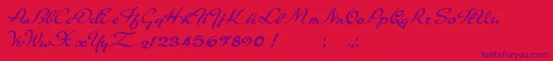 Carpete Font – Purple Fonts on Red Background