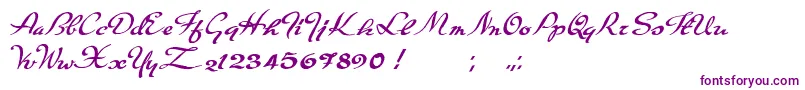 Carpete-Schriftart – Violette Schriften