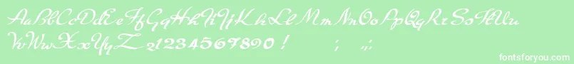 Carpete Font – White Fonts on Green Background