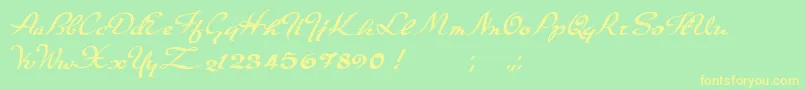 Carpete Font – Yellow Fonts on Green Background