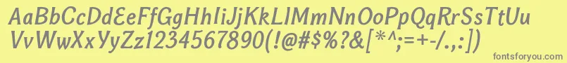 BonoborgBolditalic Font – Gray Fonts on Yellow Background