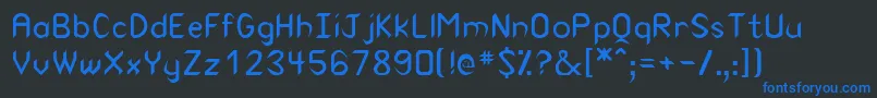 Rearaborn Font – Blue Fonts on Black Background