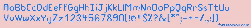 Rearaborn Font – Blue Fonts on Pink Background