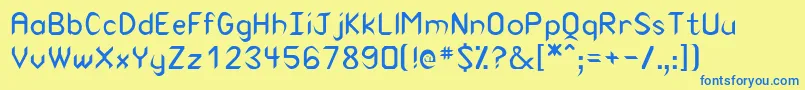 Rearaborn Font – Blue Fonts on Yellow Background