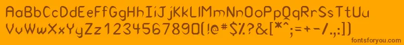 Rearaborn Font – Brown Fonts on Orange Background