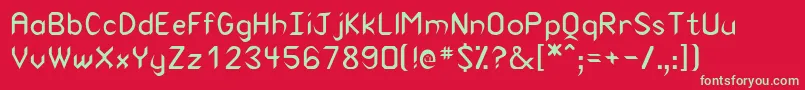 フォントRearaborn – 赤い背景に緑の文字