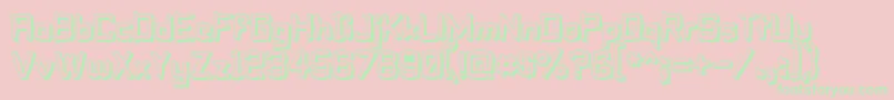 Pillsoft Font – Green Fonts on Pink Background