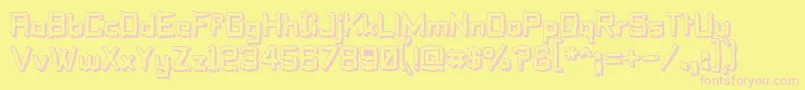 Pillsoft Font – Pink Fonts on Yellow Background