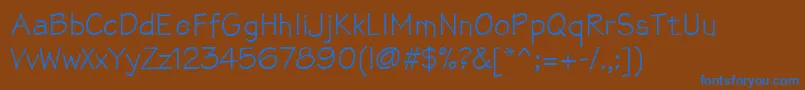 Więcej informacji o czcionce Mathsofttext Czcionka Mathsofttext – niebieskie czcionki na brązowym tle